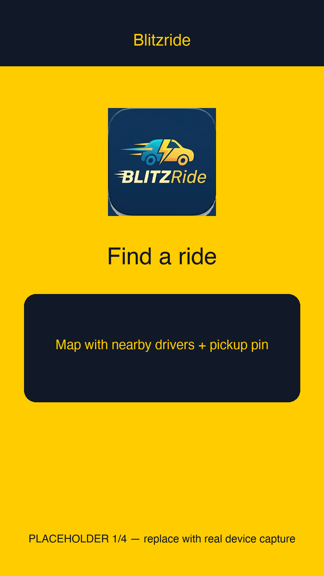 Blitzride App-Vorschau
